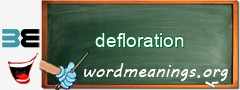 WordMeaning blackboard for defloration